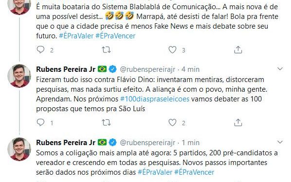 “Fizeram o mesmo com Flávio Dino”, diz Rubens Jr sobre fake news
