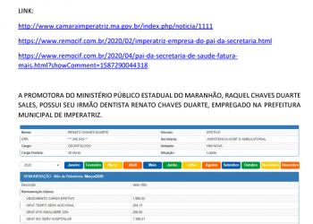 Dossiê expõe suposto conluio entre juiz, promotora e delegado para dificultar investigações contra prefeito de Imperatriz