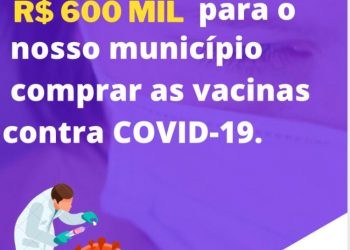 Vereador Thyago Freitas disponibiliza seiscentos mil de emenda para compra de vacinas contra COVID-19.