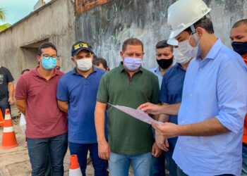 Vereador Marquinhos acompanha Braide no reinício das obras do Matões Turu