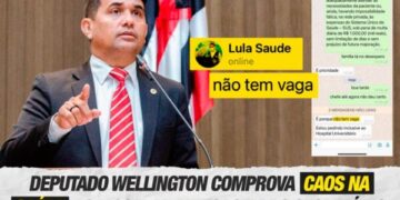 Deputado Wellington comprova caos na saúde ao mostrar mensagem do secretário de Flávio Dino que confessa: “não tem vaga”