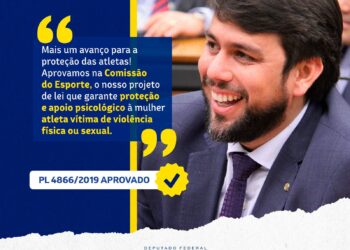 Aprovada: PL 4866/2019 garante proteção e apoio psicológico as atletas vítimas de violência física ou sexual.