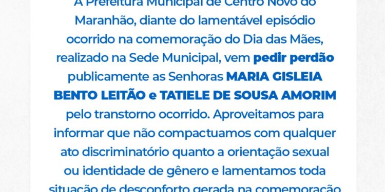 Nota de desculpas