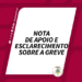 Nota de apoio e esclarecimentos sobre a greve dos docentes
