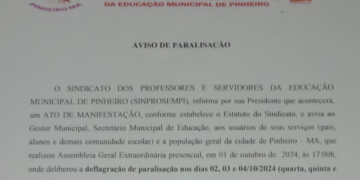 Sinprosempi acaba de confirmar a catástrofe que está sendo a gestão de Luciano Genésio e seus aliados em Pinheiro