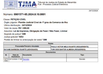 Justiça manda retirar postagem difamatória contra presidente da Câmara de São Luís