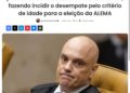 Moraes mantém efeito prático do voto de Cármen Lúcia em ADI sobre eleição para presidência da Alema