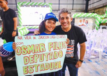 Osmar Filho e Clara Gomes comandam grande ato em apoio à pré-candidatura de Orleans Brandão em São Luís